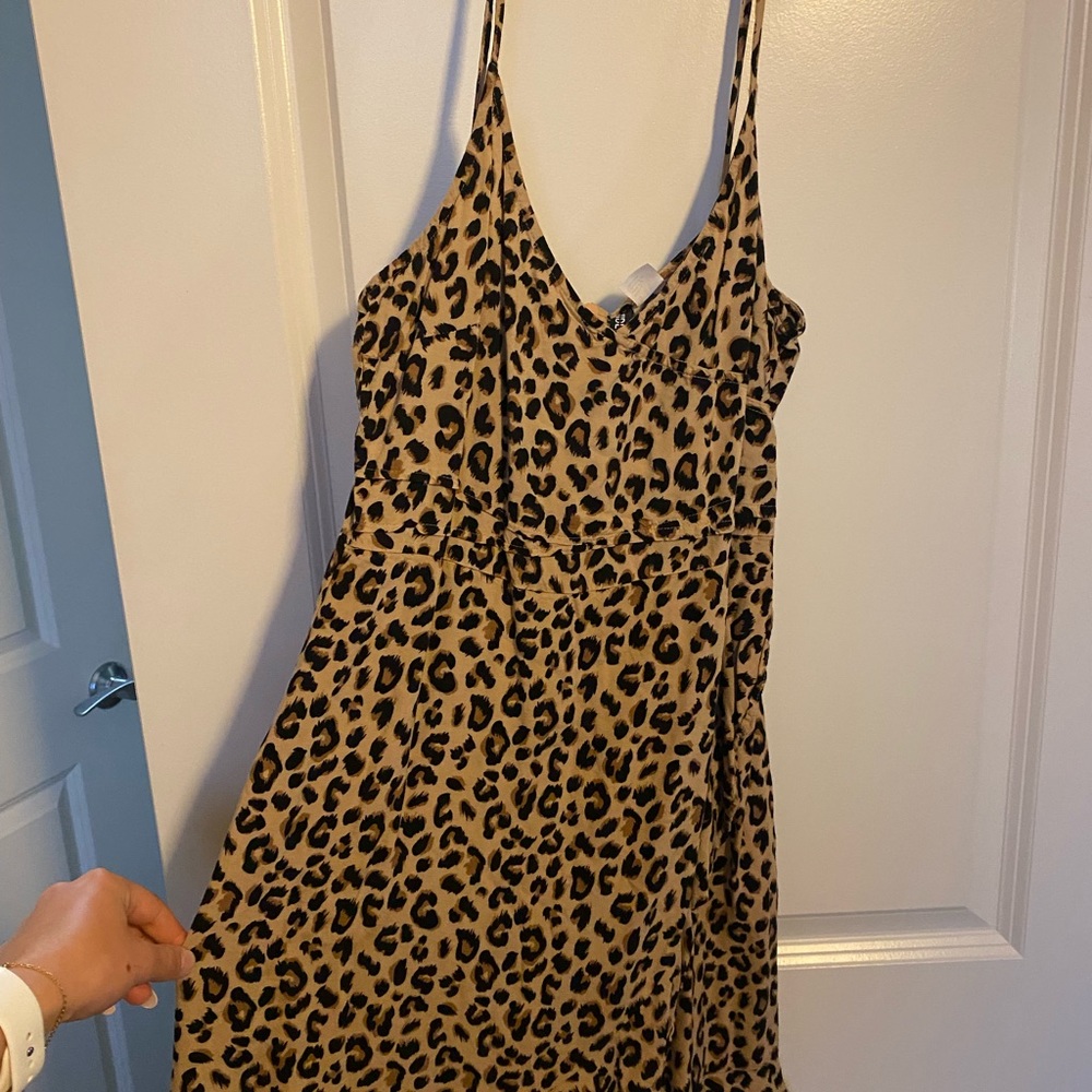 H&M leopard flowy dress